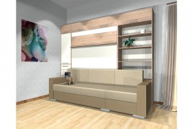 Шкаф-кровать с диваном Каролина в Химках - ximki.katalogmebeli.com | фото 4