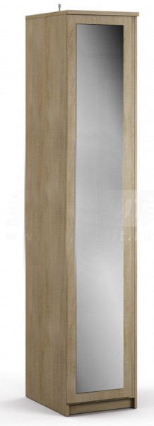 Веста СБ-2260 Шкаф 1 дверный с зеркалом Дуб Сонома в Химках - ximki.katalogmebeli.com | фото