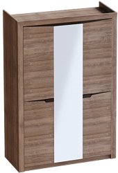 Шкаф трехдверный Соренто Дуб стирлинг/Кофе структурный матовый в Химках - ximki.katalogmebeli.com | фото