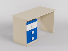Стол (прямая столешница) Скай люкс (Синий/Белый/корпус Клен) в Химках - ximki.katalogmebeli.com | фото