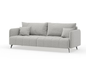 Валериан диван трёхместный прямой Светло-серый, ткань RICO FLEX 108 в Химках - ximki.katalogmebeli.com | фото